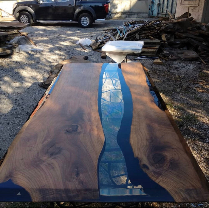 Custom Epoxy Resin Table, Epoxy Table, Epoxy Dining Table, Made to Order Epoxy Wood Table, Resin Table, Ultra Clear Epoxy Table