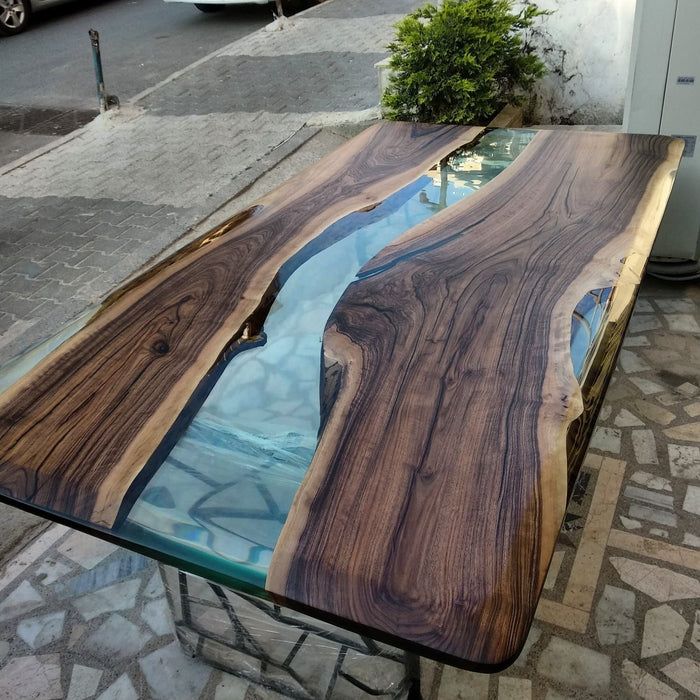 Custom Epoxy Resin Table, Epoxy Table, Epoxy Dining Table, Made to Order Epoxy Wood Table, Resin Table, Ultra Clear Epoxy Table