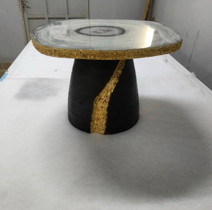 Agate Table Top, Quartz Crystal Table, Ageta Side/Coffee Table, Stone Coffee Table, Unique Coffee Table, Home Decor Accent Table