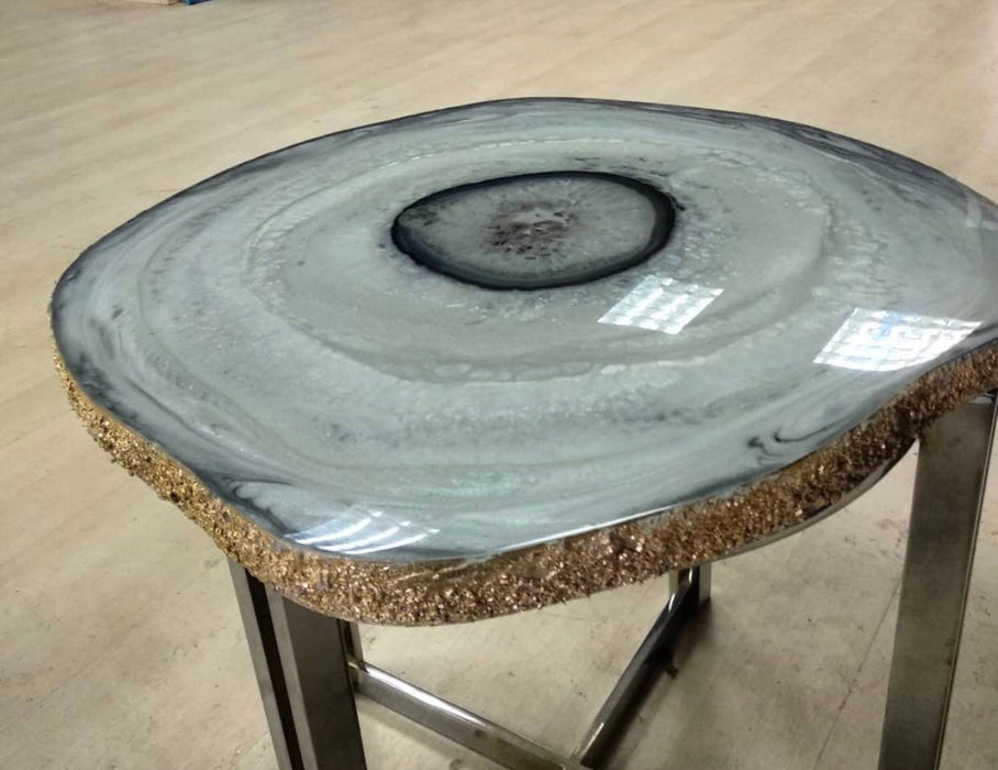 Agate Table Top, Quartz Crystal Table, Ageta Side/Coffee Table, Stone Coffee Table, Unique Coffee Table, Home Decor Accent Table