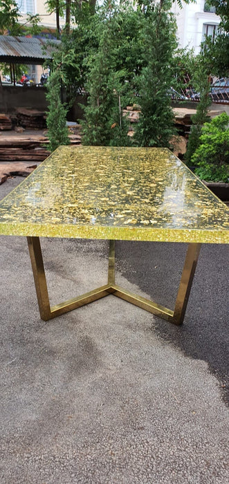 Epoxy Resin Table, Epoxy River Table, Epoxy Dining Table, Epoxy Resin Table, Live Edge Table, Made to Order Custom, Gold Leaf Table