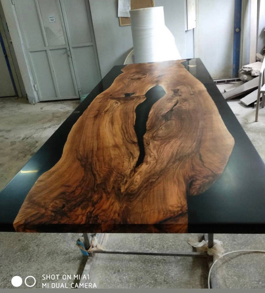 Made to Order Table, Custom Black Epoxy Table, Walnut Epoxy Resin Table, Epoxy Dining Table, Black Epoxy Table, River Epoxy Dining Table