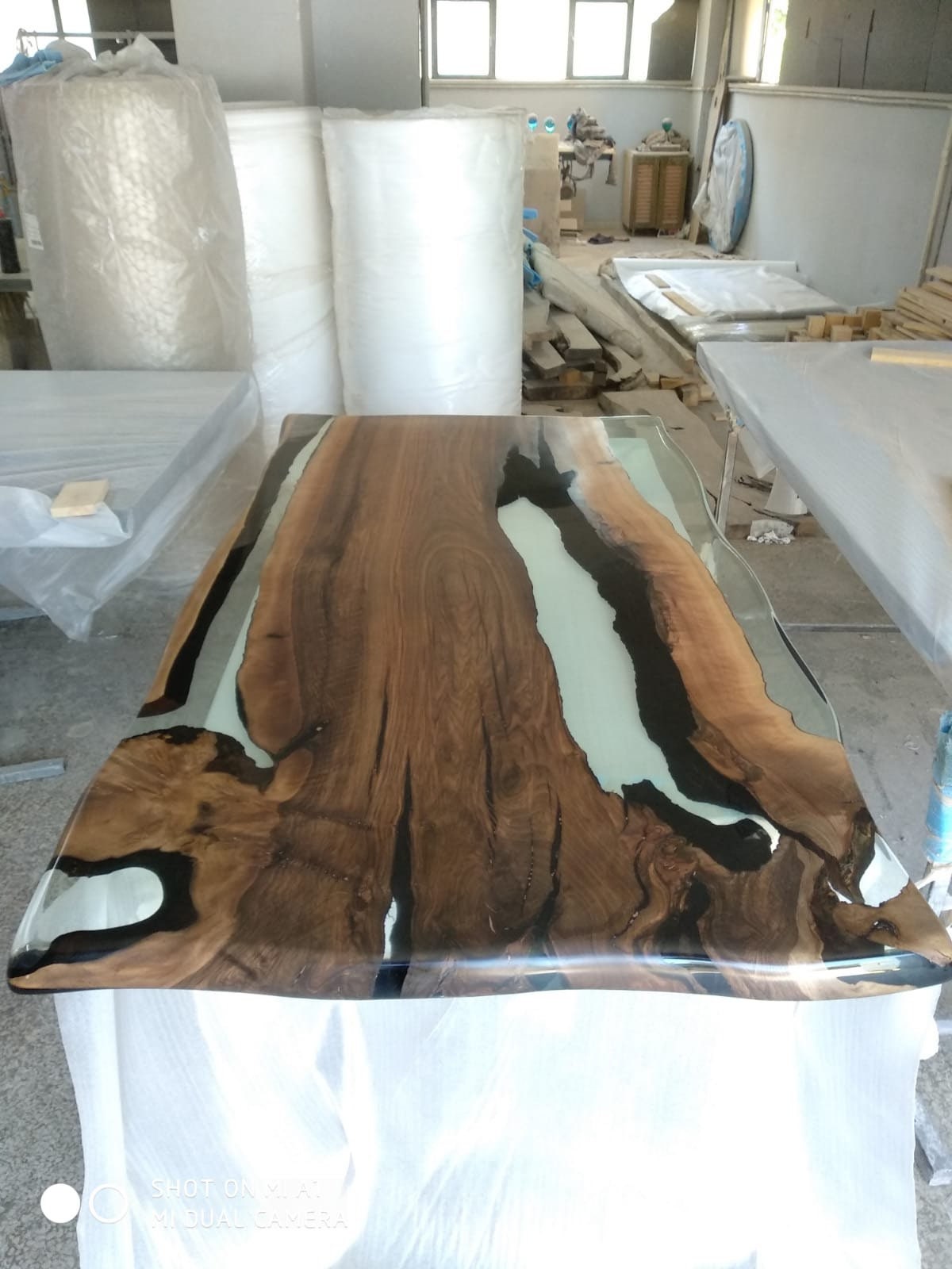 Epoxy Dining Table, Custom 72" x 42" Walnut Table, Ultra Clear Epoxy Table, River Table, Custom  Order for Sandy