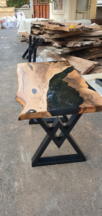 Epoxy Coffee Table, Unique Coffee Table, Epoxy Resin Table, Custom 47” x 27” Walnut Table, Live Edge Coffee Table for Meredith