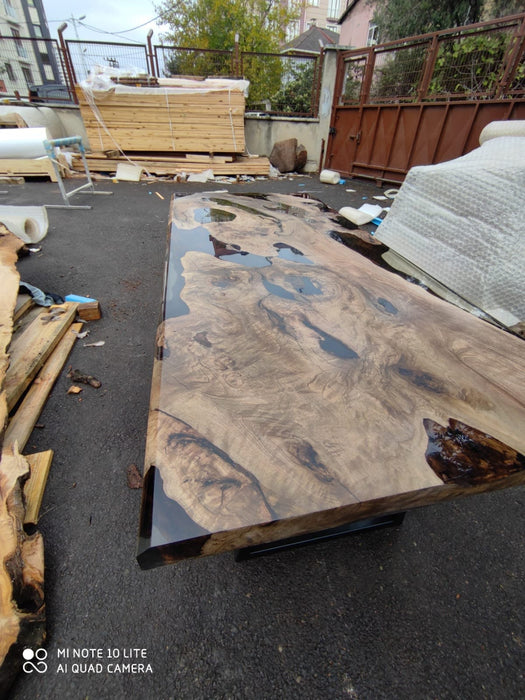 Live Edge Table, Epoxy Table, Epoxy Dining Table, Walnut Epoxy River Table, Custom 72” x 32” Walnut River Table, Custom Order for James B