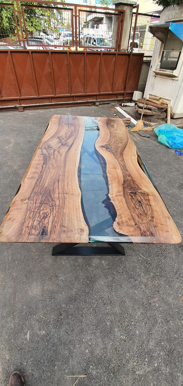 Epoxy Dining Table, Custom 81" x 41" Epoxy Wood Table, Resin Clear Table, Epoxy Dining Table, Clear Epoxy Table, Custom Order for Matthew