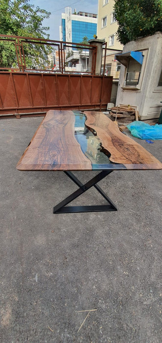 Epoxy Dining Table, Custom 81" x 41" Epoxy Wood Table, Resin Clear Table, Epoxy Dining Table, Clear Epoxy Table, Custom Order for Matthew
