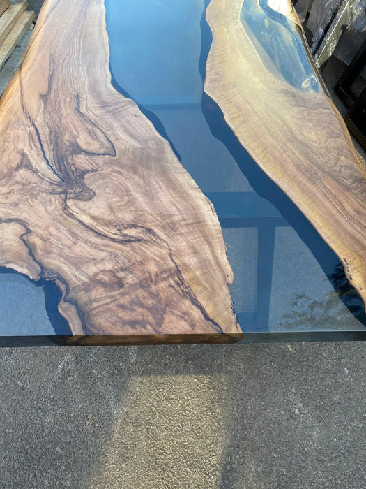 Walnut Dining Table, Epoxy Dining Table, Epoxy Resin Table, Custom 88” x 48” Walnut Epoxy Table, River Dining Table, Order for Hyland