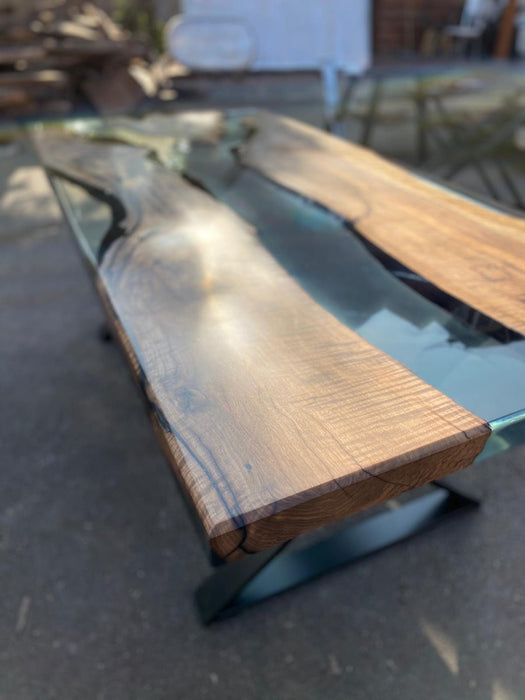 Handmade Epoxy Table, Walnut Dining Table, Live Edge Table, Epoxy Resin Table, Custom 78” x 40” Table, Clear Epoxy Table, Order for Victor