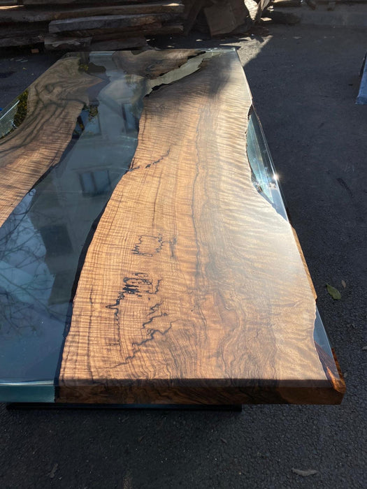 Handmade Epoxy Table, Walnut Dining Table, Live Edge Table, Epoxy Resin Table, Custom 78” x 40” Table, Clear Epoxy Table, Order for Victor