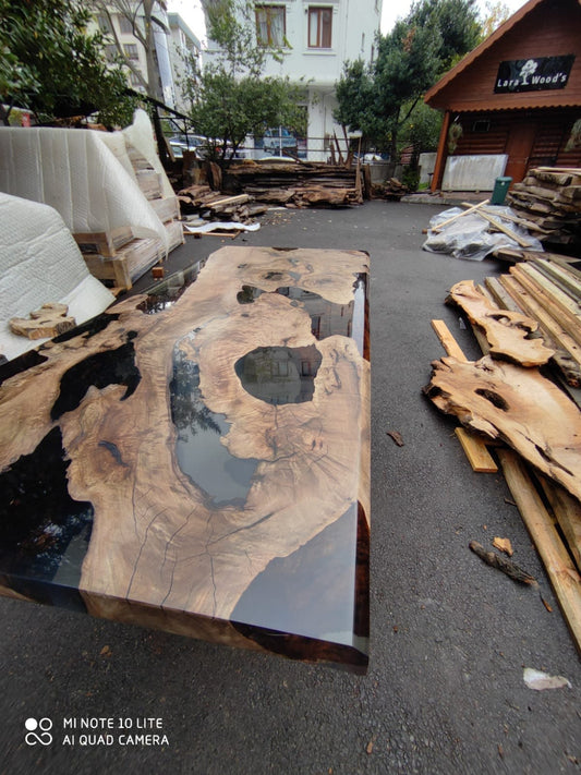 Live Edge Table, Epoxy Table, Epoxy Dining Table, Walnut Epoxy River Table, Custom 72” x 32” Walnut River Table, Custom Order for James B