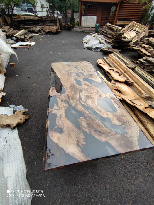 Live Edge Table, Epoxy Table, Epoxy Dining Table, Walnut Epoxy River Table, Custom 72” x 32” Walnut River Table, Custom Order for James B