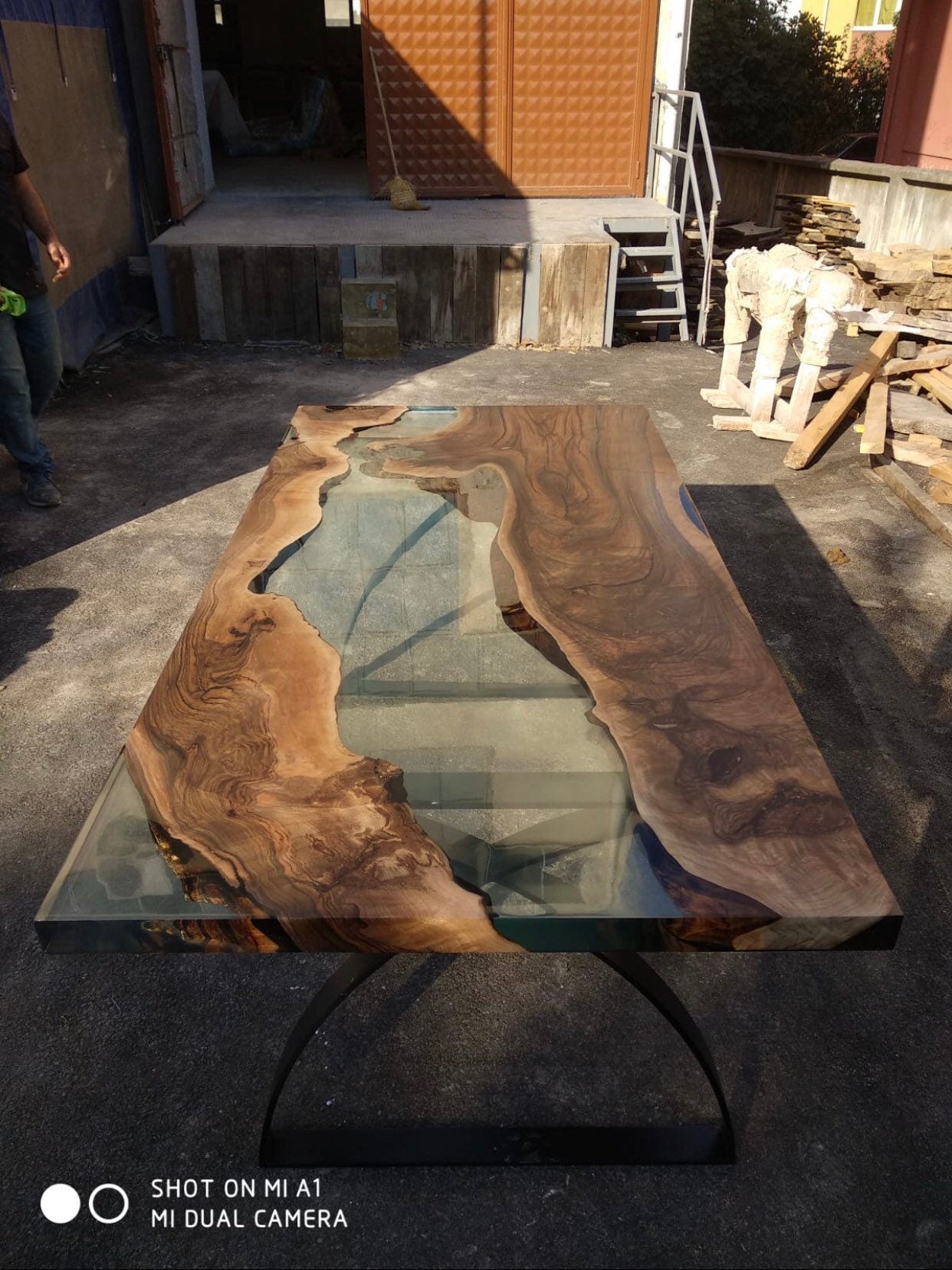 Live Edge Table, Custom 72" x 36" Epoxy Table,  Clear Table, Walnut Dining Table, Ultra Clear Epoxy Table Order for Terrance