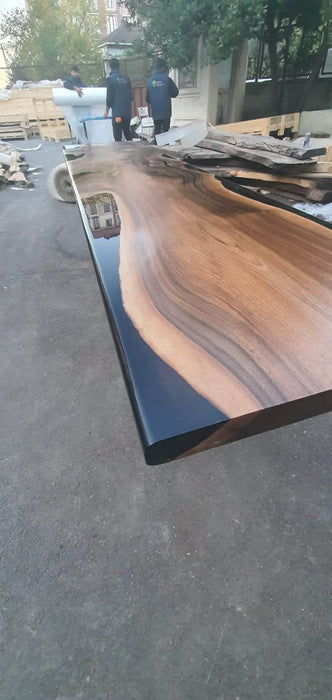 Live Edge Table, Epoxy Table, Epoxy Dining Table, Walnut Epoxy River Table, Custom 115” x 25” Walnut Epoxy Table, Custom Order for Ginny