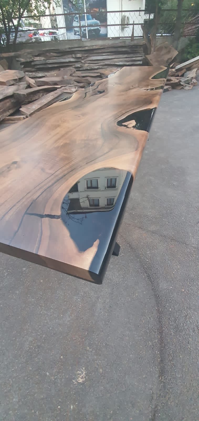 Live Edge Table, Epoxy Table, Epoxy Dining Table, Walnut Epoxy River Table, Custom 115” x 25” Walnut Epoxy Table, Custom Order for Ginny