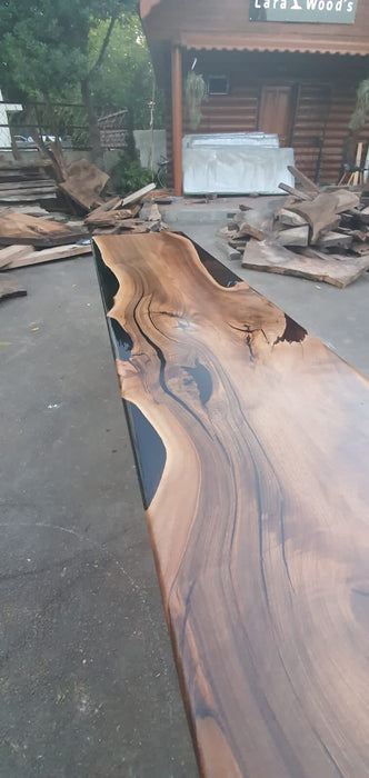 Live Edge Table, Epoxy Table, Epoxy Dining Table, Walnut Epoxy River Table, Custom 115” x 25” Walnut Epoxy Table, Custom Order for Ginny