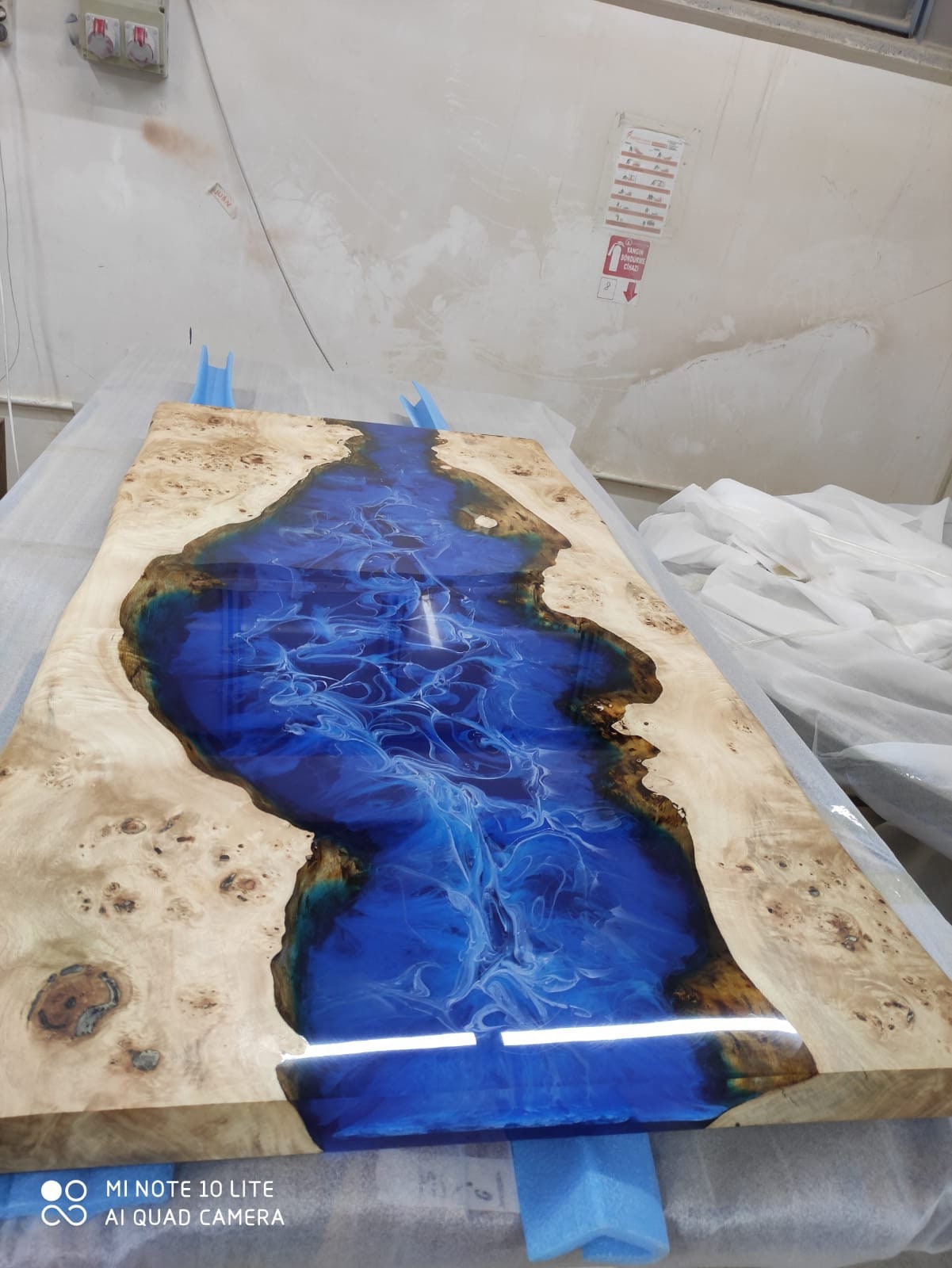 Handmade Epoxy Table, Epoxy Dining Table, Epoxy Resin Table, Custom 60” x 30” Poplar Wood Ocean Blue Table, Epoxy River Table Order for Ray