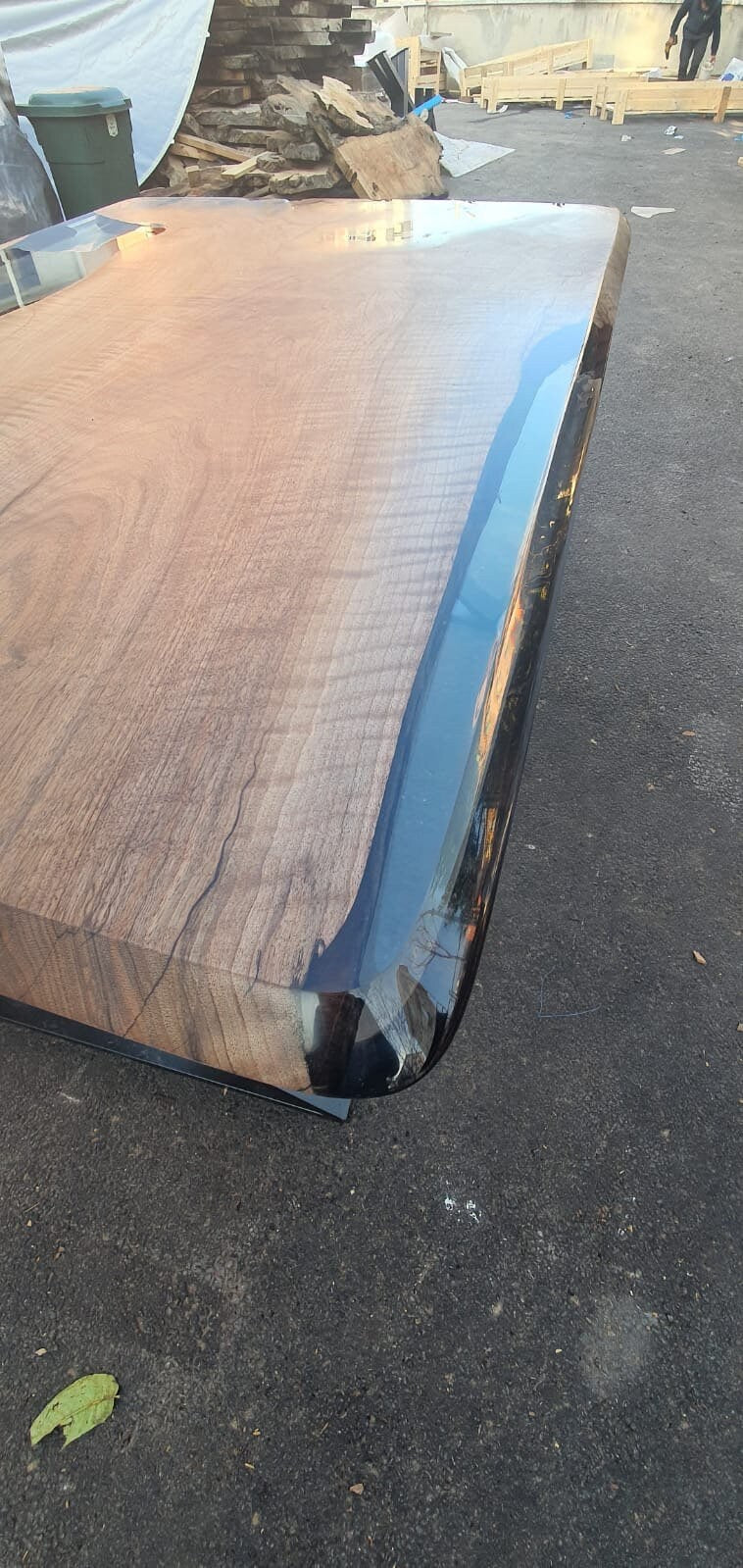 Walnut Dining Table, Custom 60" x 42” Walnut Clear Epoxy Table, River Dining Table, Wooden Table, CustomOrder for GREG