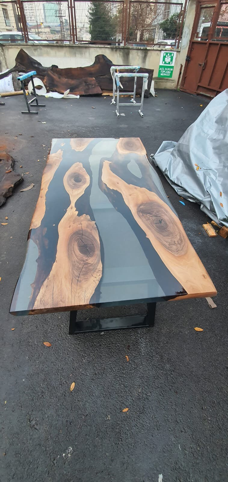 Epoxy Dining Table, Walnut Dining Table, Custom 67” x 35” Walnut Table, Clear Epoxy River Dining Table, Walnut Epoxy Table, Order for Sayumi