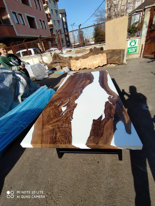 Custom 72”x 36" Walnut Epoxy Table, Epoxy Resin Table, Epoxy Dining Table, Epoxy Resin Table, Live Edge Table for Matt