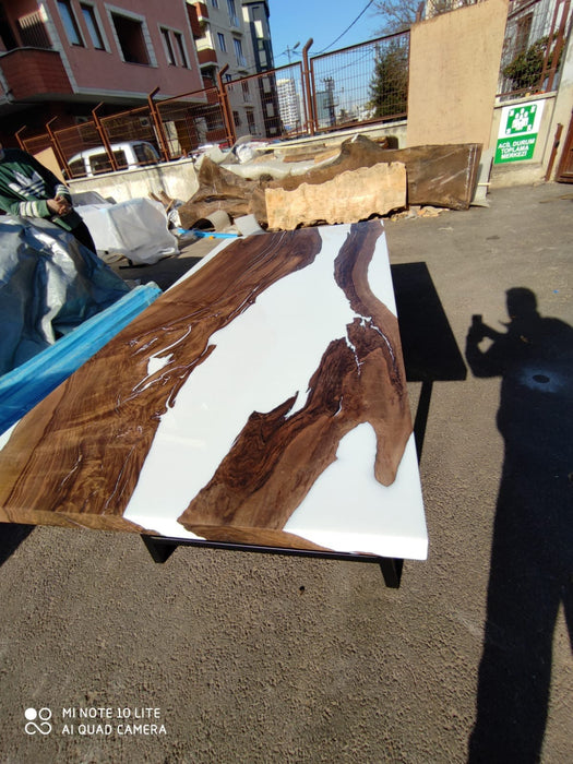 Custom 72”x 36" Walnut Epoxy Table, Epoxy Resin Table, Epoxy Dining Table, Epoxy Resin Table, Live Edge Table for Matt