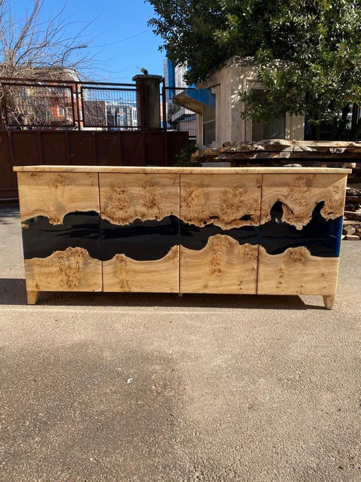 Made to Order Custom Credenza, Epoxy Resin Credenza, Poplar Epoxy Accent Cabinet, Epoxy Console Table, Epoxy Buffet, Epoxy Credenza