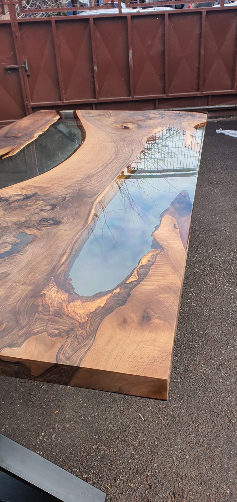 Walnut Dining Table, Custom 90” x 46”Epoxy Table, Epoxy Wood Table, Resin Table, Walnut Dining Table, Ultra Clear Epoxy Table Order for Jen