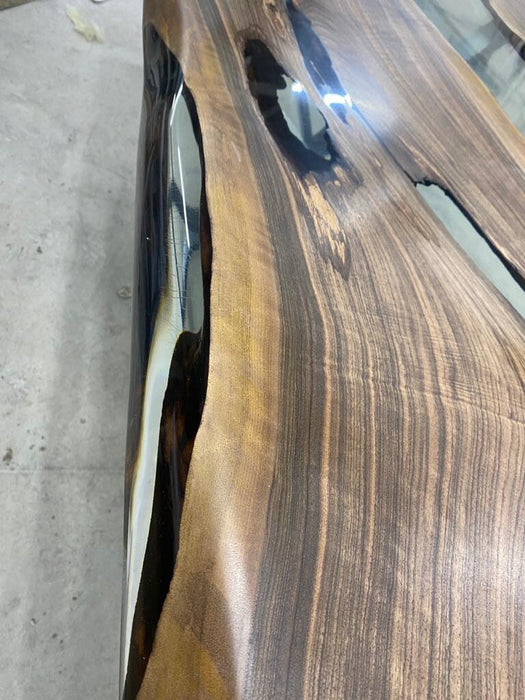Live Edge Table, Epoxy Dining Table, Epoxy Resin Table, Custom 78” x 38” Walnut Table, Epoxy River Table, Custom Order for Praveen