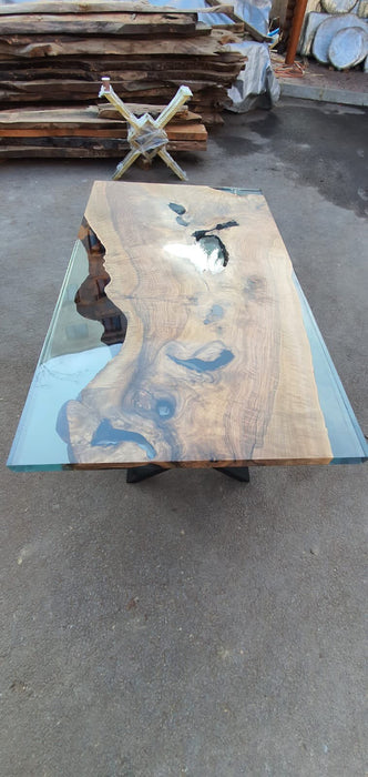 Exquisite Epoxy Creations: Handcrafted Custom Tables for Your Unique Space! Custom 60” x 36” Walnut Clear Epoxy Table Order for Liz