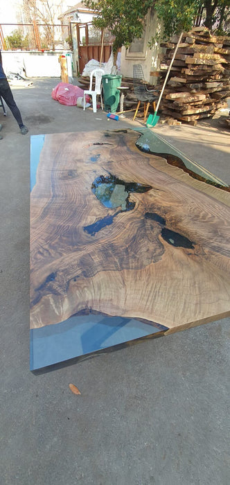 Exquisite Epoxy Creations: Handcrafted Custom Tables for Your Unique Space! Custom 60” x 36” Walnut Clear Epoxy Table Order for Liz