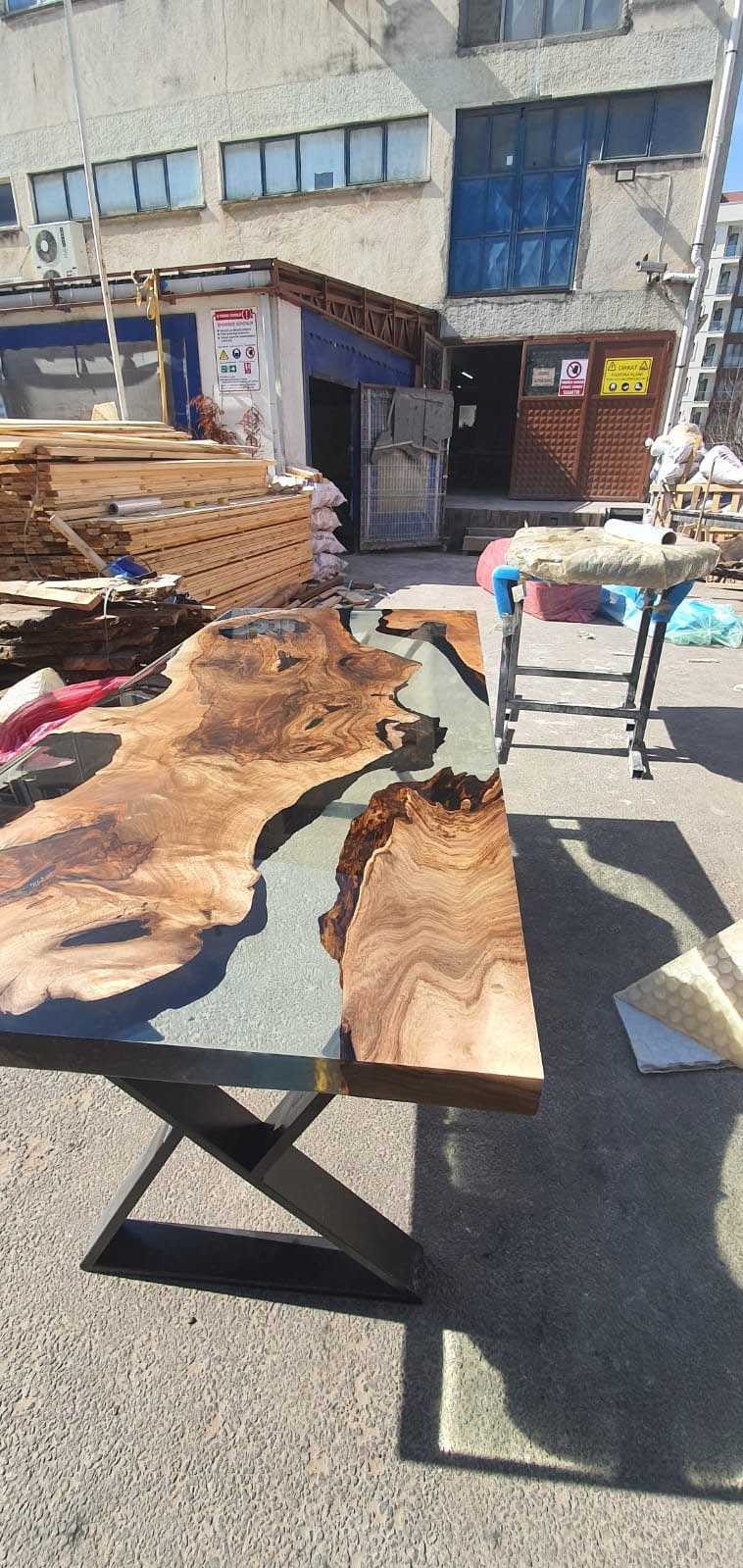 Walnut Dining Table, Live Edge Table, Epoxy Resin Table, Custom 76” x 36” Walnut Table, Clear Epoxy Table, River Table, Order for Dao