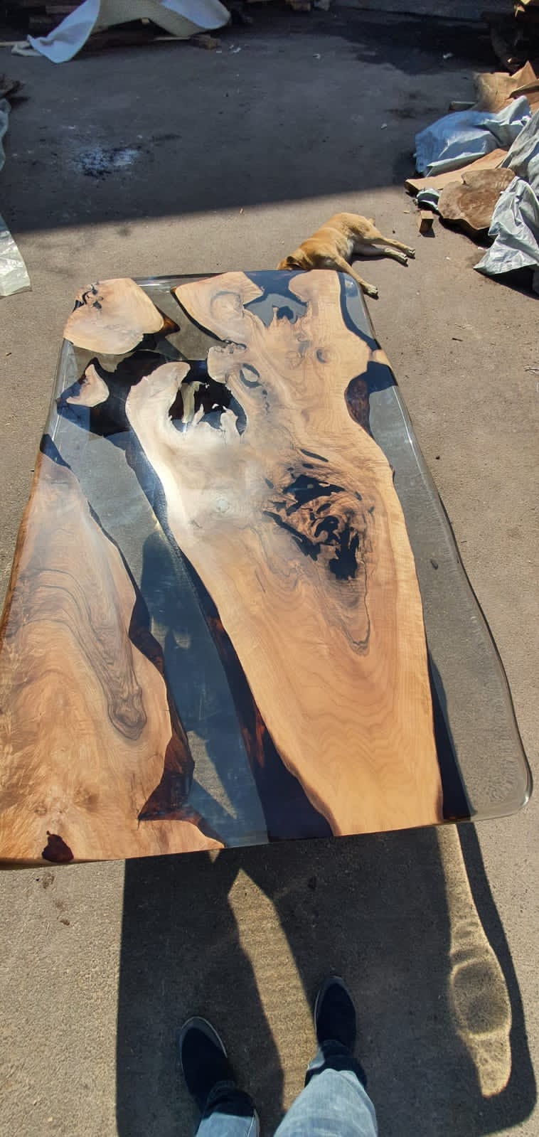 Live Edge Table, Epoxy Table, Epoxy Dining Table, Walnut Epoxy River Table, Custom 76” x 44”  River Table, Custom Order for Justine E