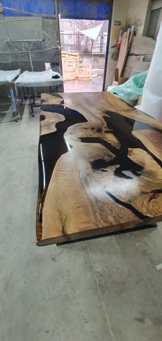 Walnut Dining Table, Epoxy Table, Epoxy Dining Table, Walnut Epoxy River Table, Custom 72" x 36" River Table, Custom Order for Rebekah W