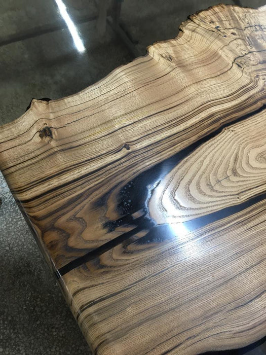 Walnut Dining Table, Custom 84” x 84” Chestnut Smokey Gray Table, Epoxy Table, Live Edge Table, River Table, Custom  Order for Er