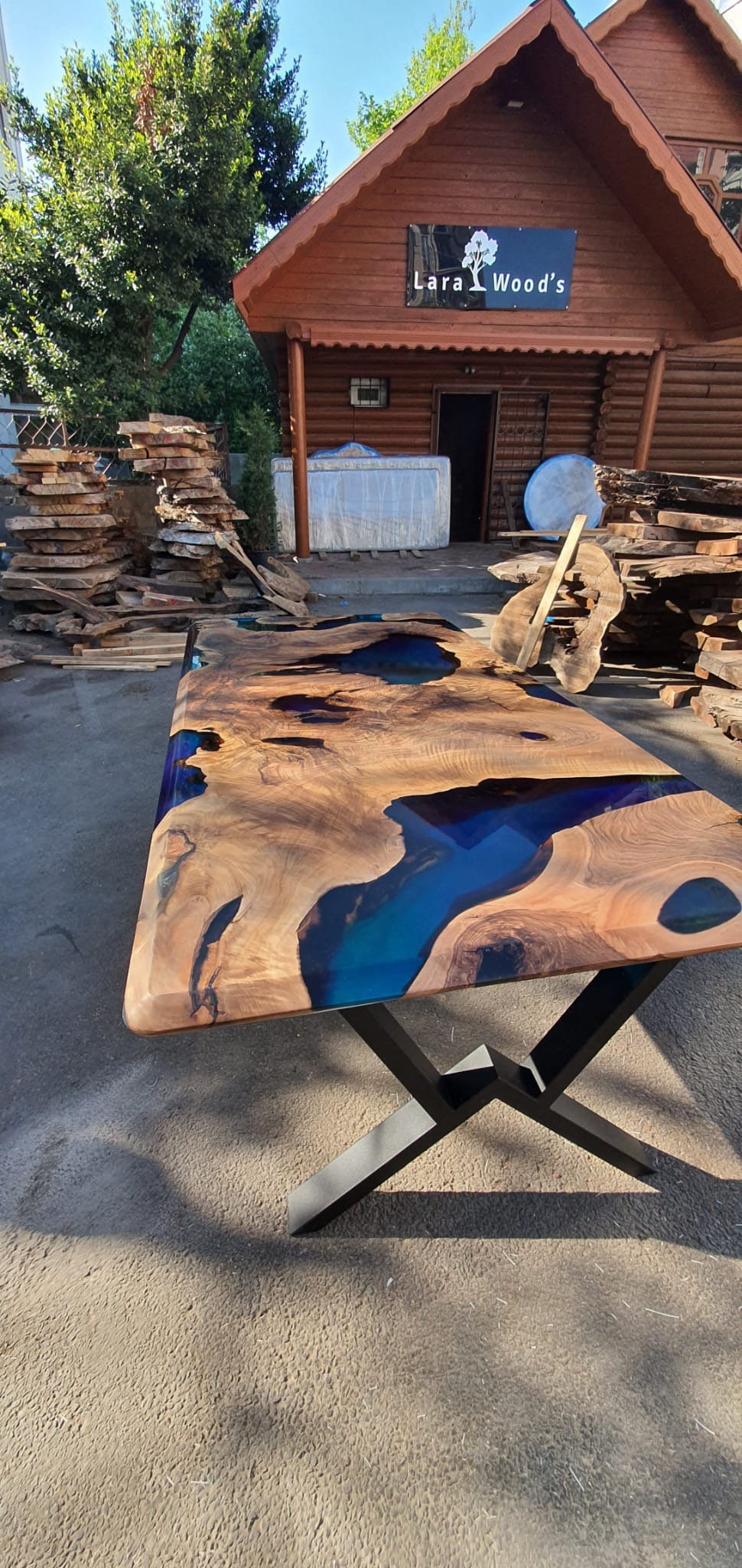 Epoxy Table, Epoxy Dining Table, Walnut Epoxy River Table, Custom 84” x 42” Walnut Blue, Turquoise, Green Epoxy Dining Table, for Tiffany