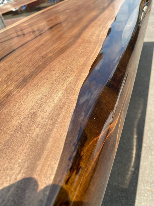 Walnut Dining Table, Epoxy Dining Table, Custom 84” x 42” Walnut Smoke Gray Table, Epoxy River Table, Custom Order for Jecson