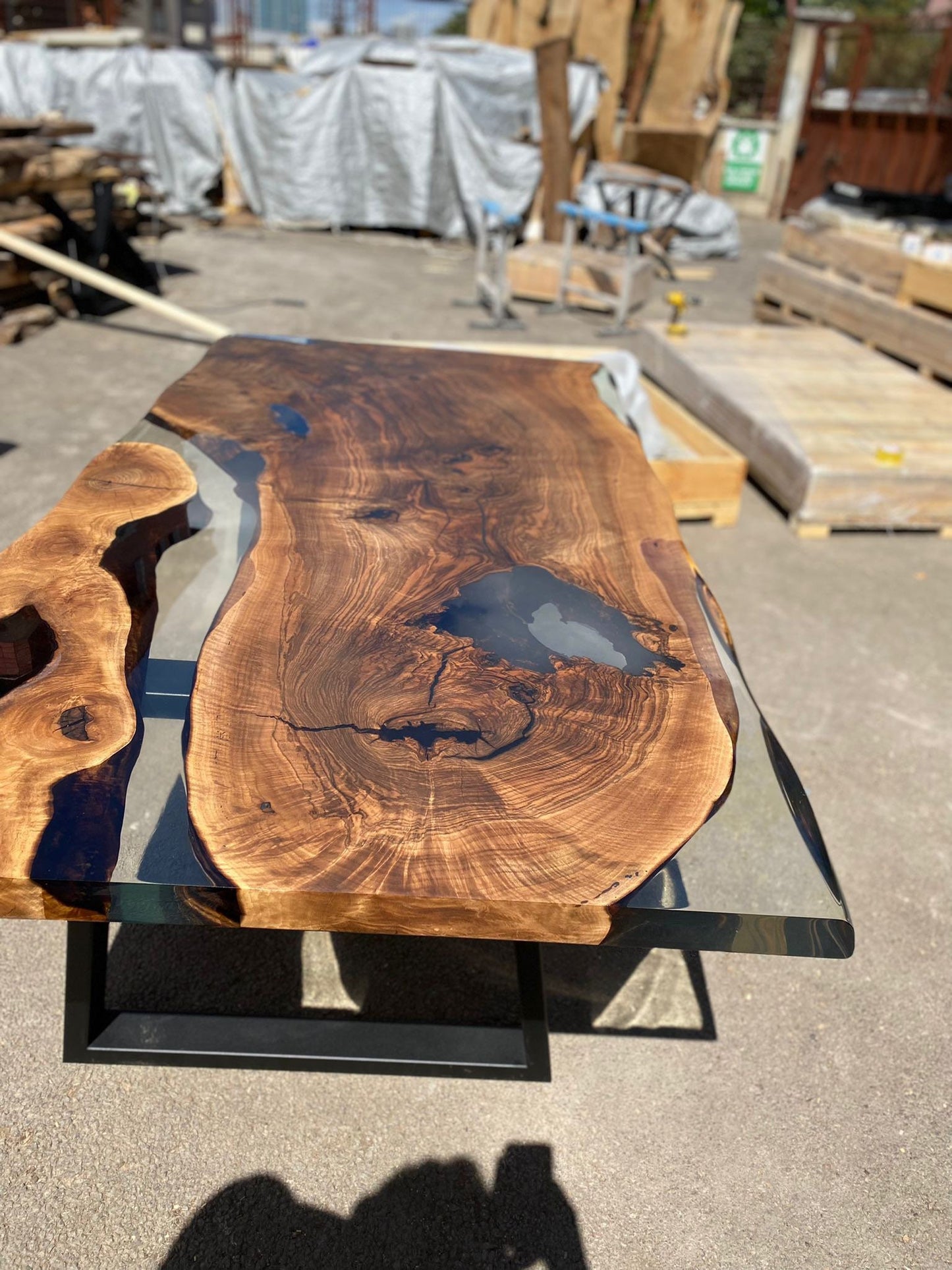 Handmade Epoxy Table, Clear Epoxy Table, Custom 84” x 42” Walnut Table, Clear Epoxy Table, River Table, Custom Order for Jonathan F2