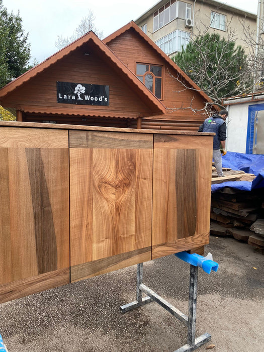 Made to Order Custom 64” x 18” x 36” Walnut Wood Credenza, Walnut Credenza Table, Epoxy Resin Credenza for Nathan