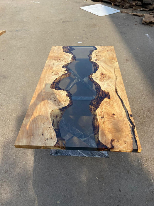 Handmade Epoxy Table, Custom 66” x 36” Poplar Wood Table, Clear Epoxy River Table, Live Edge Table, Custom  Order for Jacob G