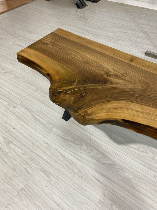 Walnut Bench, Epoxy Bench, Live Edge Table, Dining Table Bench, Dining Bench, Walnut Dining Table Bench Order for Janice