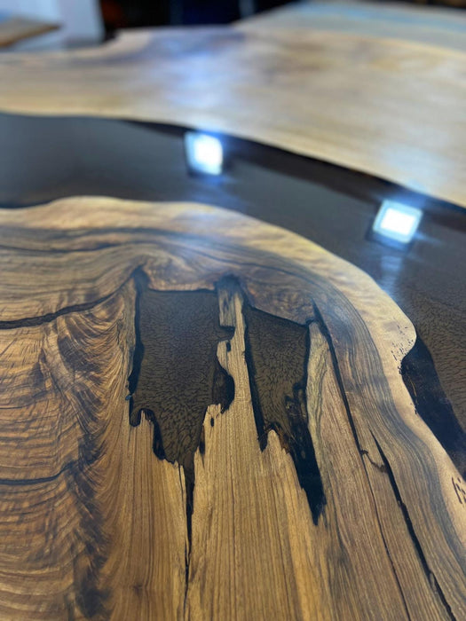 Epoxy Dining Table, Epoxy Resin Table, Custom 60” Diameter Round Table, Walnut Brown Epoxy Table, Custom Order for Wayne