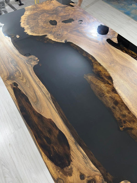 Walnut Dining Table, Epoxy Table, Epoxy Dining Table, Walnut Epoxy River Table, Custom 72" x 33" River Table, Custom Order for Barbara K