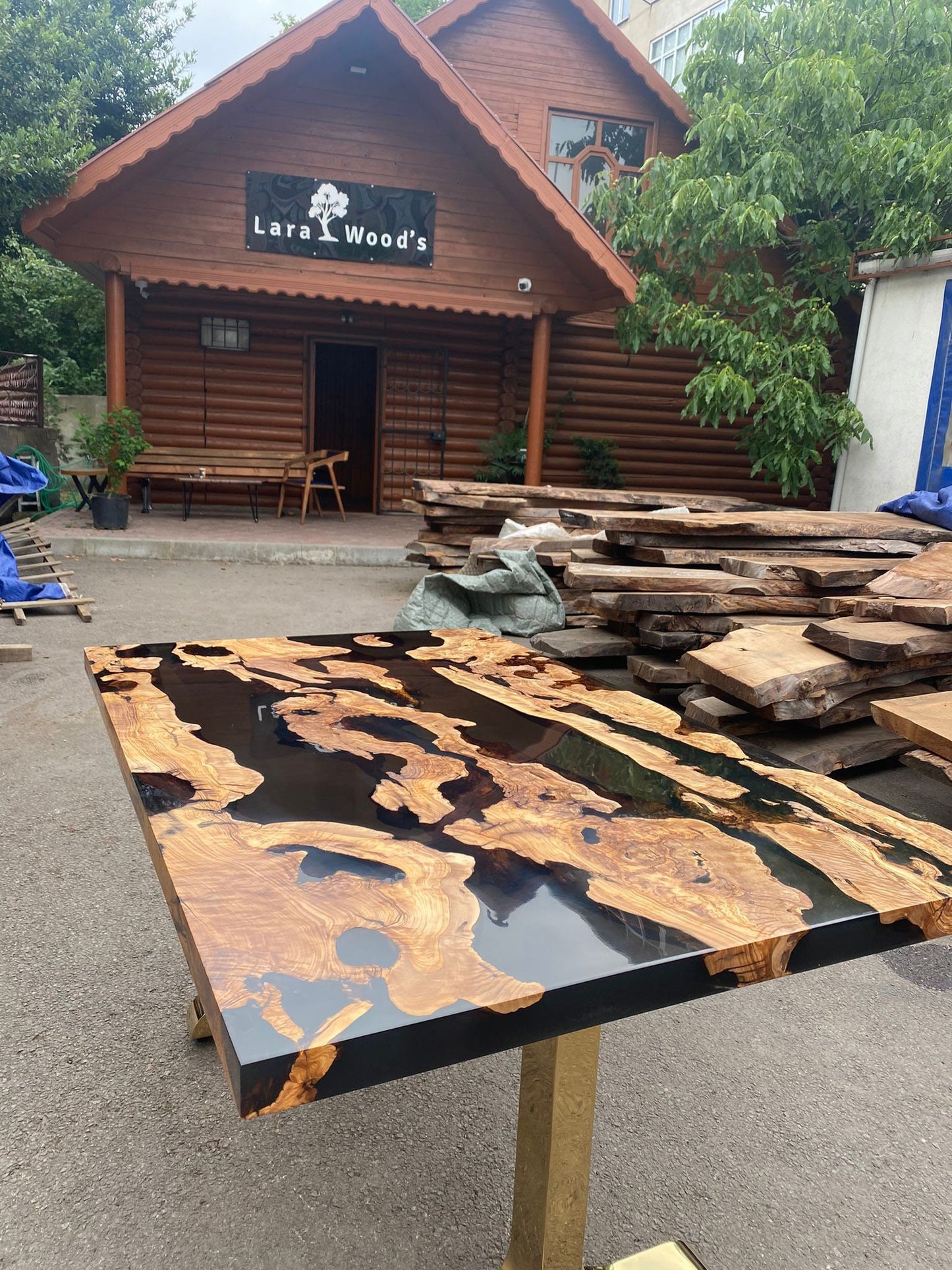 Resin Epoxy Table, Epoxy Table, Epoxy Dining Table, Custom 60” x 36” Olive Table, Smoke Gray Epoxy River Table, Custom Order for Austin