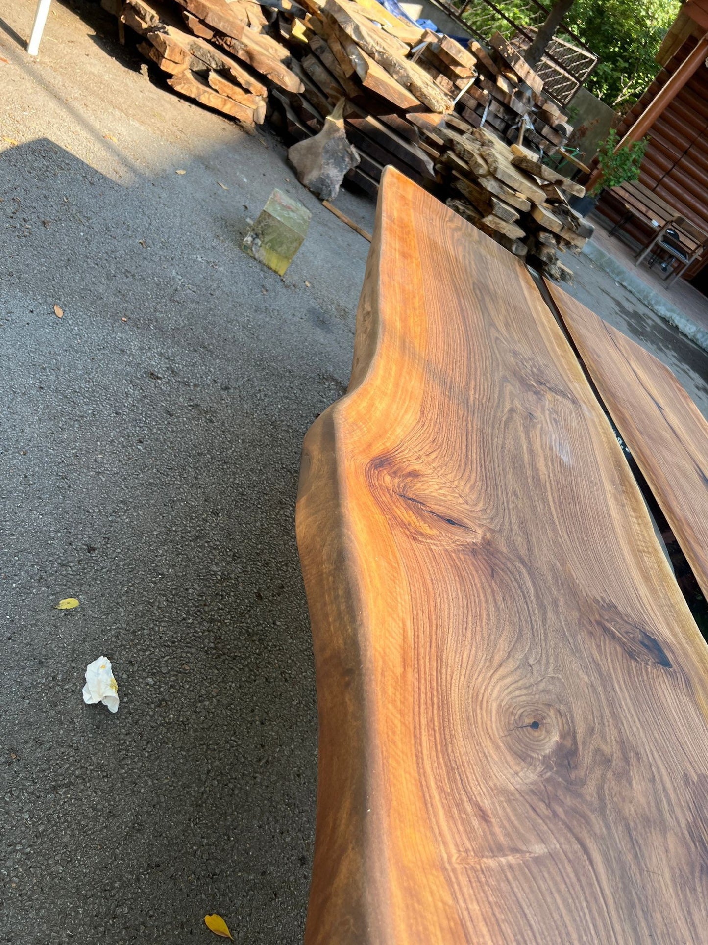 READY TO SHIP Epoxy Table, Epoxy Dining Table, Walnut Epoxy River Table, Custom 110” x 47” Walnut Clear Epoxy River Table Order