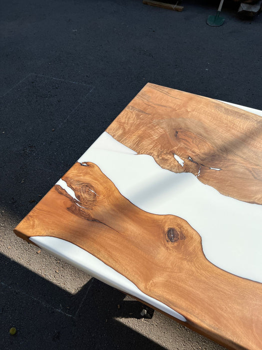 Custom 80”x 42" Walnut Epoxy Table, Epoxy Resin Table, Epoxy Dining Table, Epoxy Resin Table, Live Edge Table for Fernanda