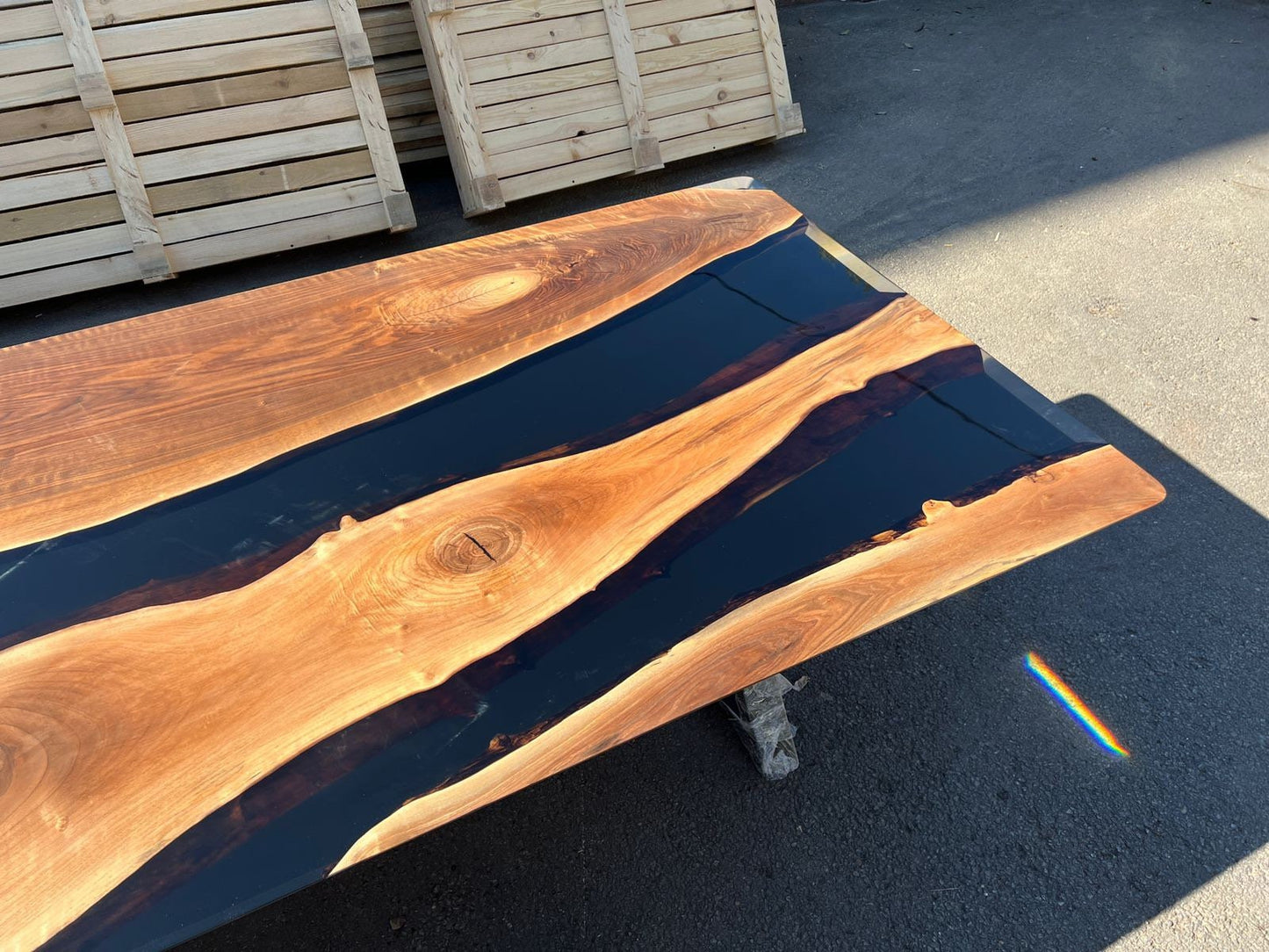 Epoxy Dining Table, Custom 108” x 46” Walnut Black Table, Epoxy Resin Table, Custom Order for Scott