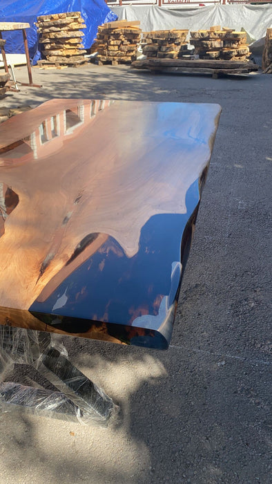 Epoxy Dining Table, Custom 72” x 40” Walnut Table, Clear Epoxy Table, River Table, Live Edge Table, Custom Order for  Elizabeth & Matt