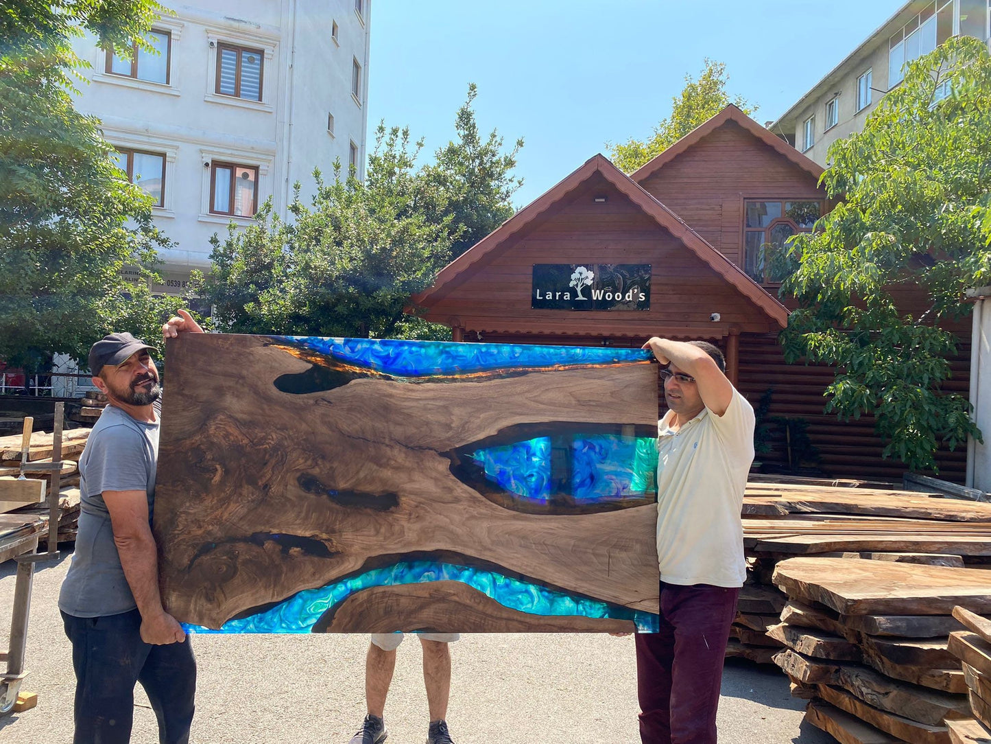 Epoxy Table, Epoxy Dining Table, Walnut Epoxy River Table, Custom 66” x 38” Walnut Blue, Turquoise, Green Epoxy Table, Order for Steve