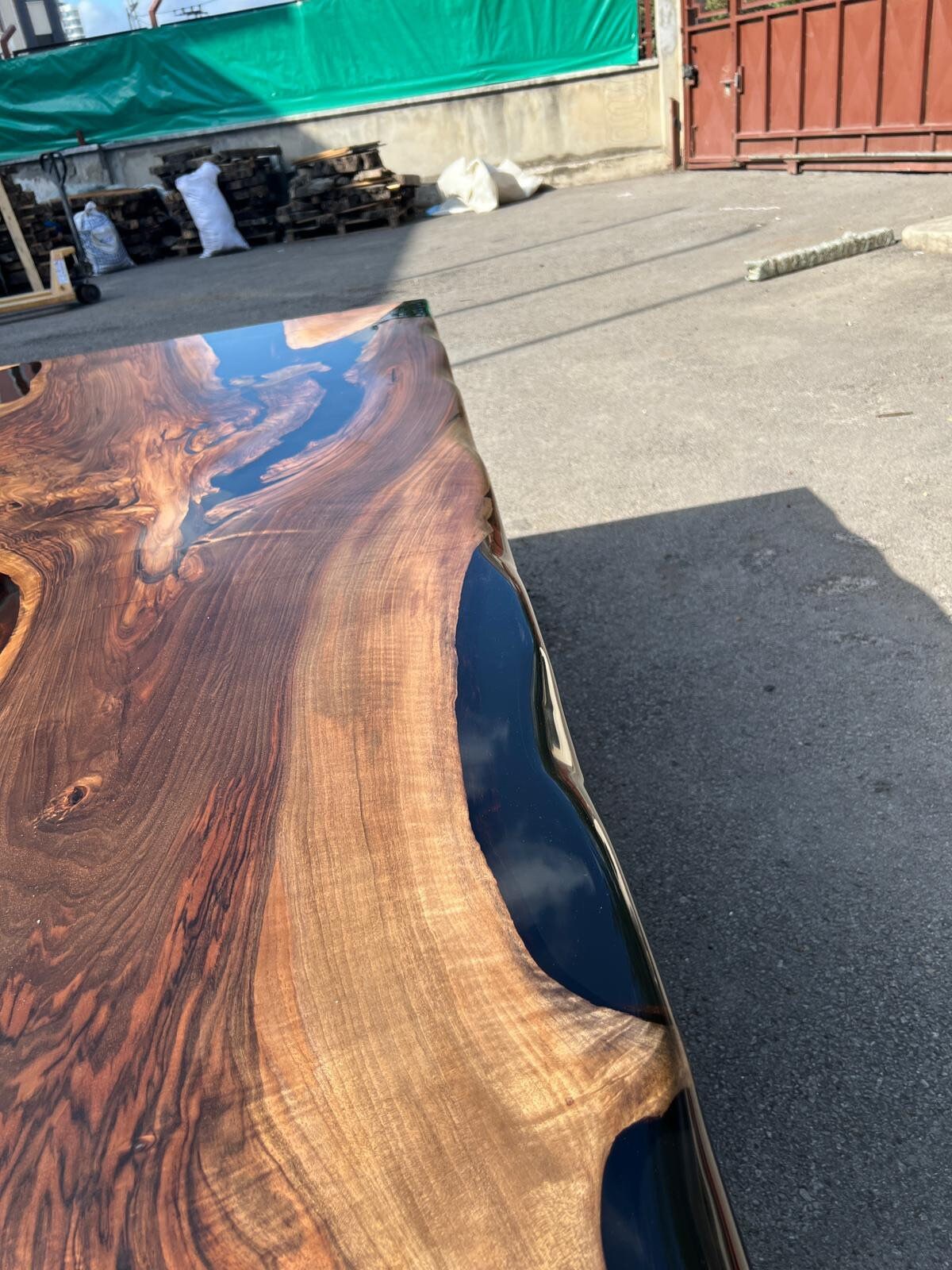 Handmade Epoxy Table, Epoxy Table, Epoxy Dining Table, Custom 92” x 45” Walnut Black Epoxy Table, Epoxy Dining Table, Order for Eric