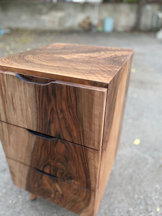 Custom 15” x 18” x 30” Epoxy Wood Credenza , Walnut Blue Epoxy Resin Cabinet, Blue River Credenza for Kathleen 4